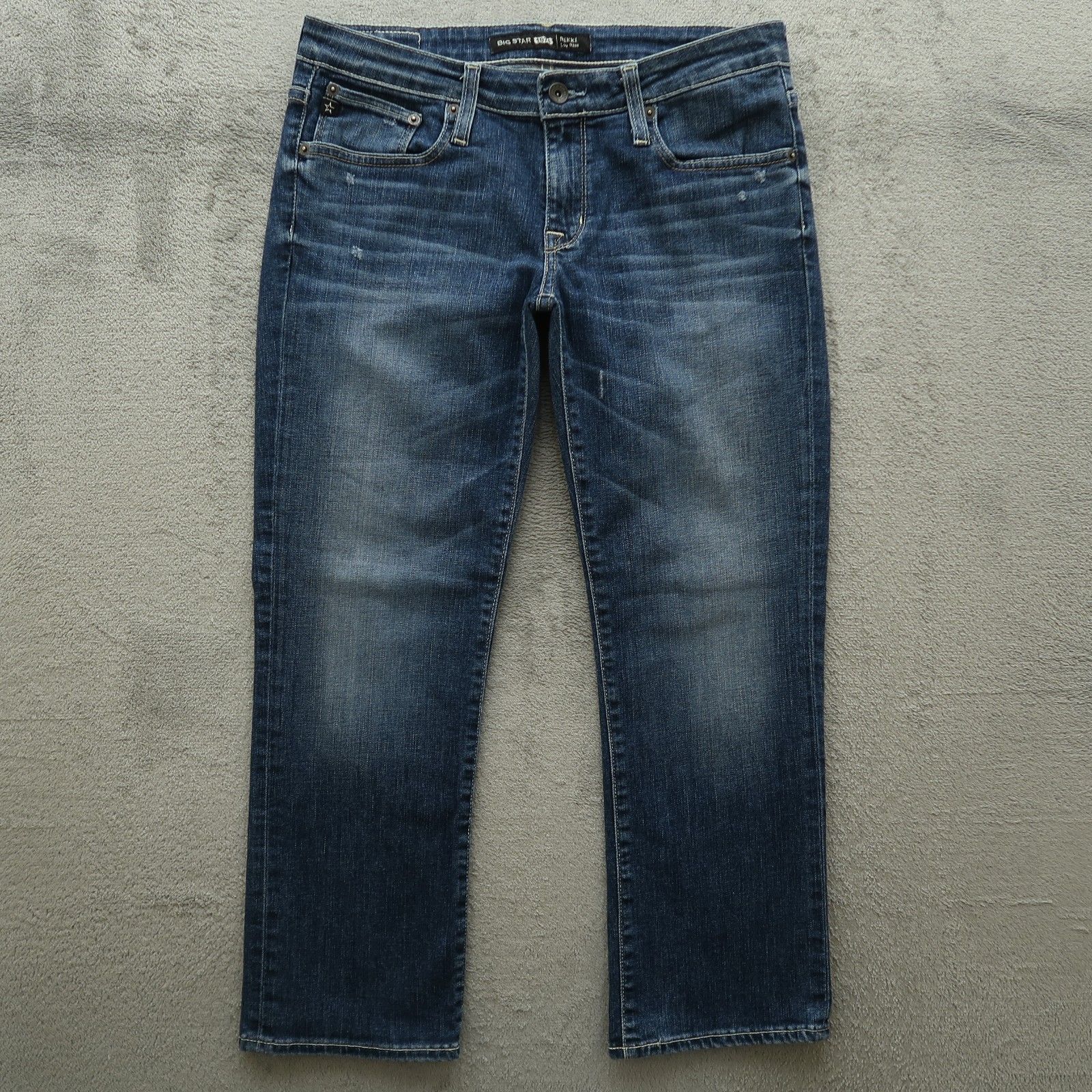 Big Star Jeans Women's Size 29 Low-Rise Rikki Crop Denim 25" Inseam Distressed